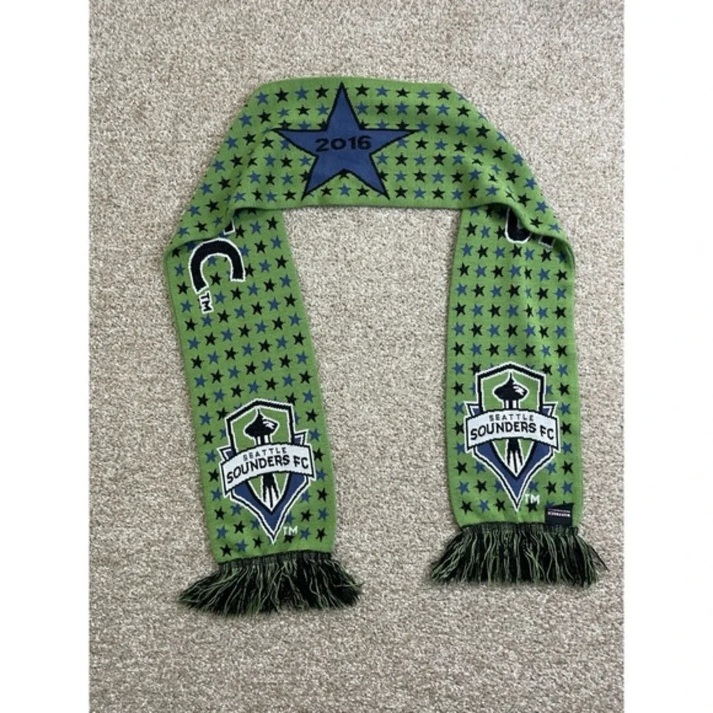 Seattle Sounders 2016 Unisex Winter Fringed Knit Scarf Made in‎ Polonia